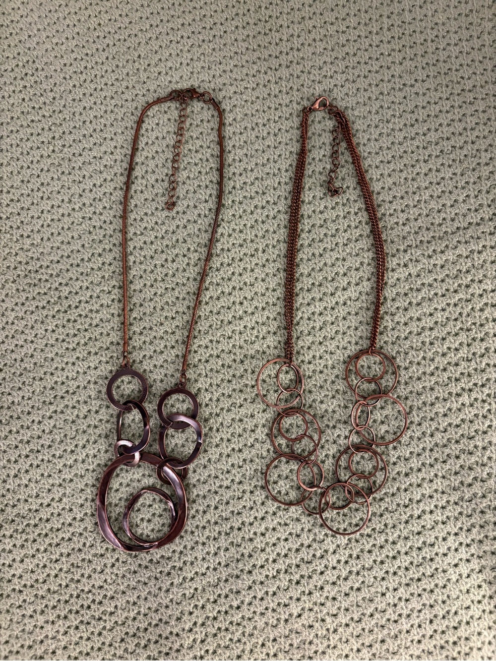 Copper-Tone Circle Pendant Necklace - Women's Fashion Jewelry